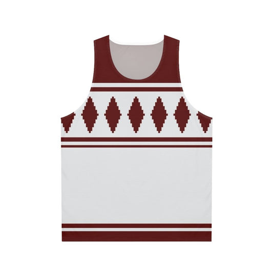 Unisex tank top with traditional Finnish Jussipaita pattern