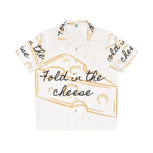 Schitt's Creek Hawaiian shirt featuring the "Fold In The Cheese" quote