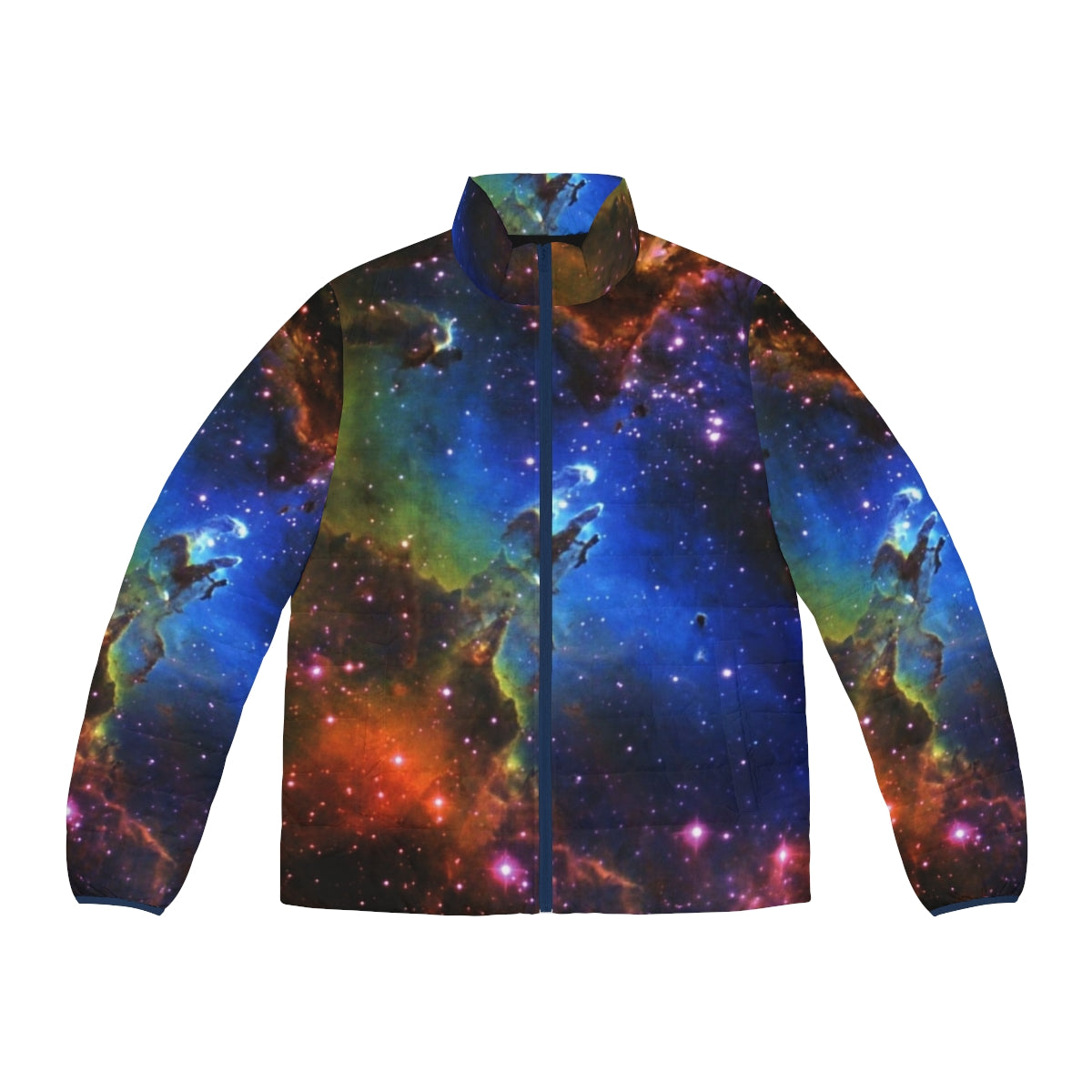 Galaxy Eagle Puffer Jacket - Sci-Fi Inspired Outerwear