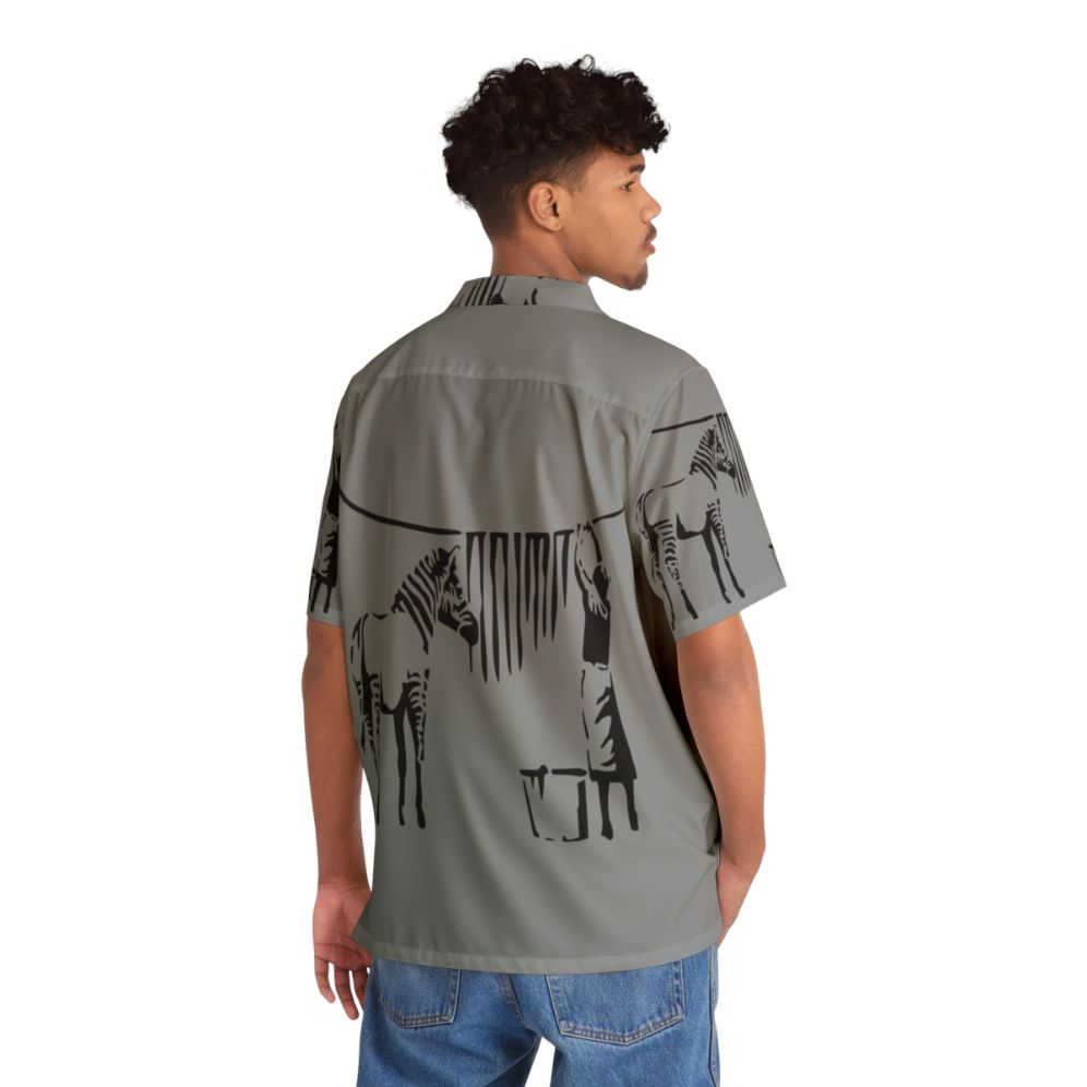 Banksy Zebra Hawaiian Shirt featuring Banksy art - People Back