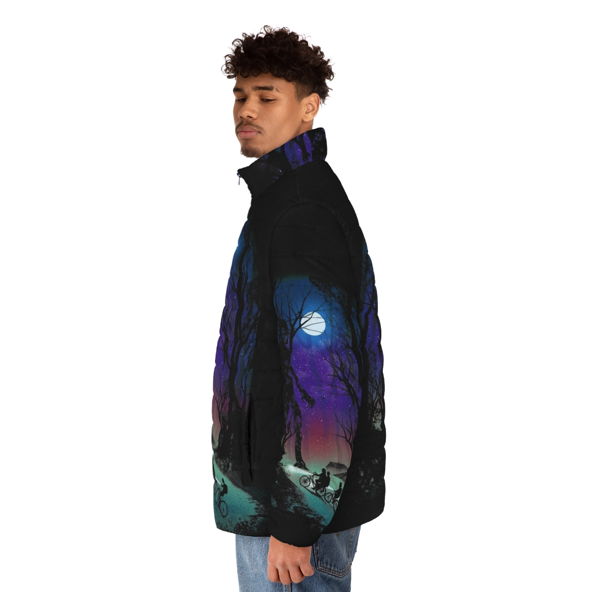 Stranger Things inspired puffer jacket, perfect for outdoor adventures - men side left