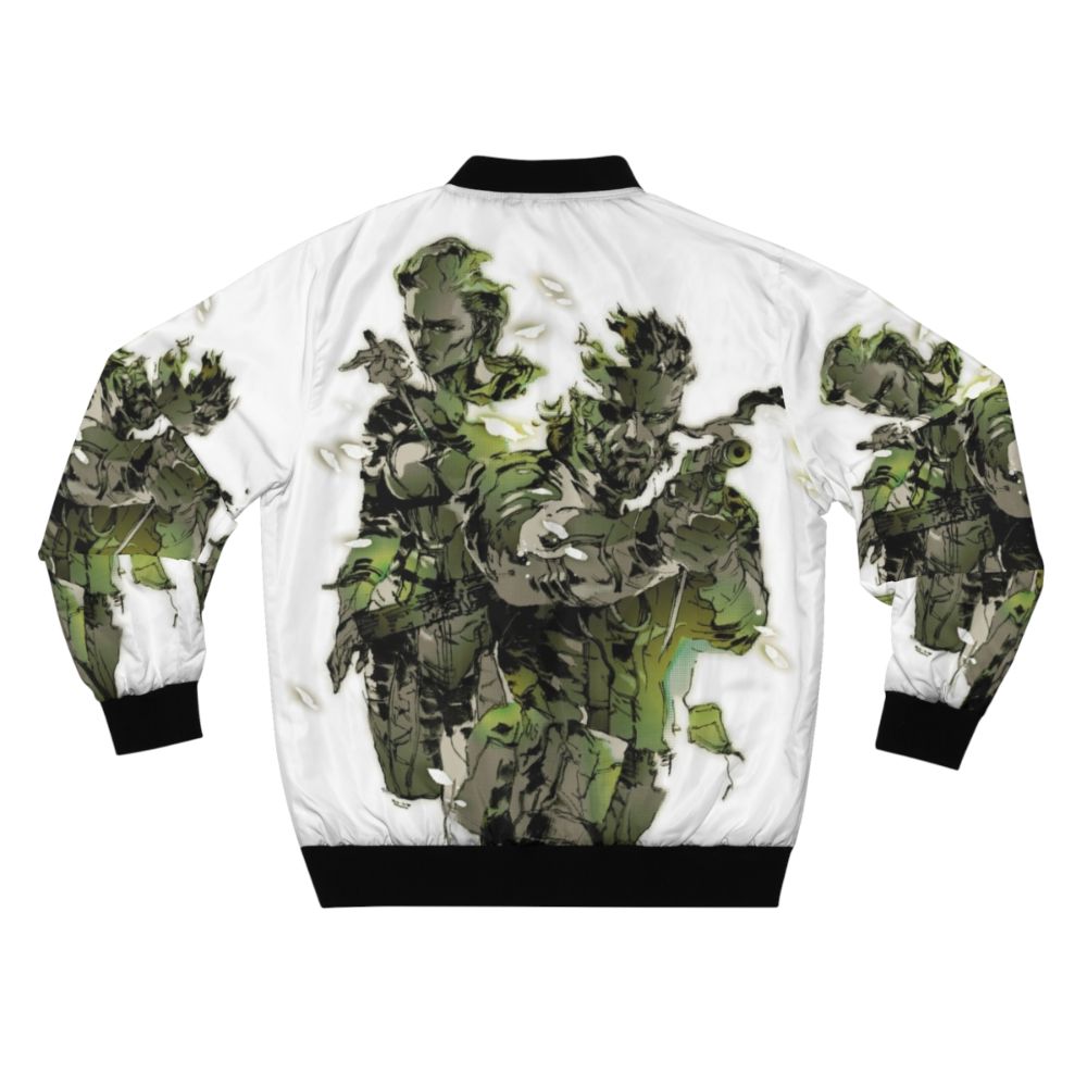 Metal Gear Solid 3 bomber jacket featuring The Boss and Snake characters - Back