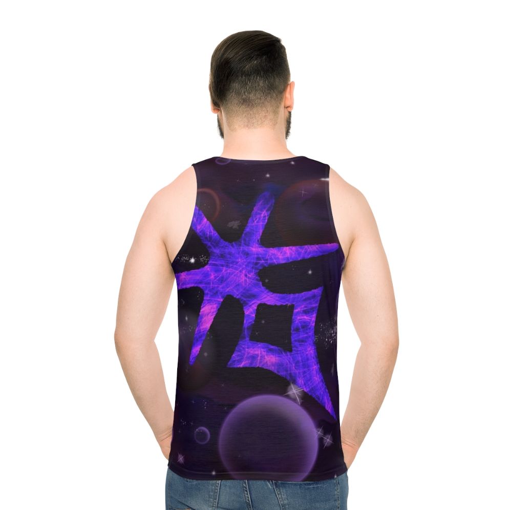 Dark Knight Galaxy Unisex Tank Top - men back