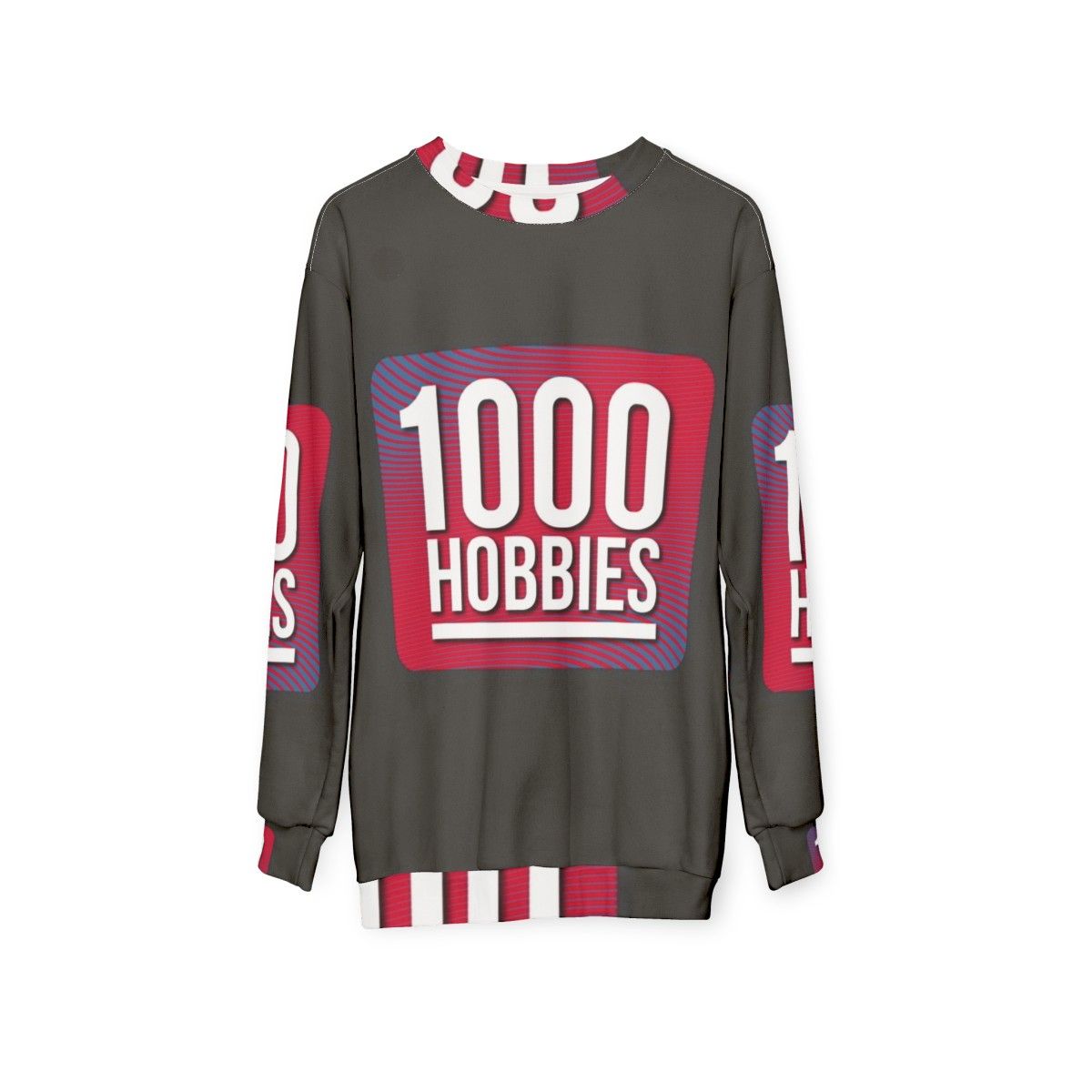 1000 Hobbies Podcast Sweatshirt - hanging