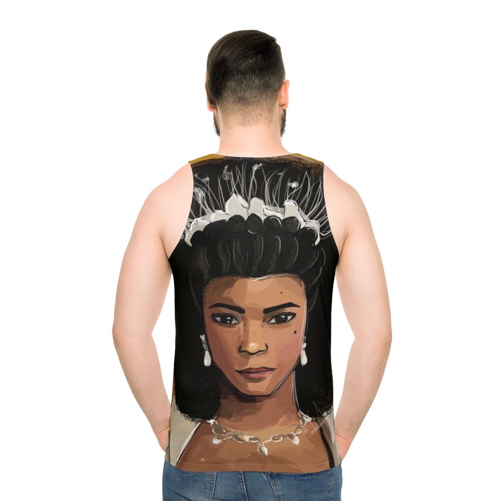 Queen Charlotte Bridgerton Unisex Tank Top - men back