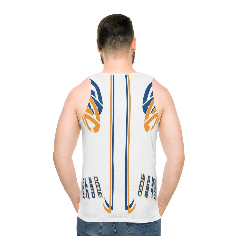 Bassline Unisex Tank Top featuring Hot Wheels Acceleracers design - men back