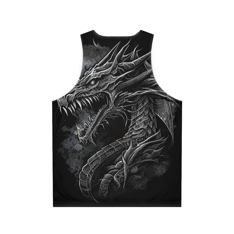 Unisex dragon tank top with cool dragon design - Back