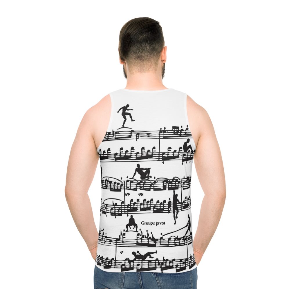 Retro Mozart Unisex Tank Top - men back