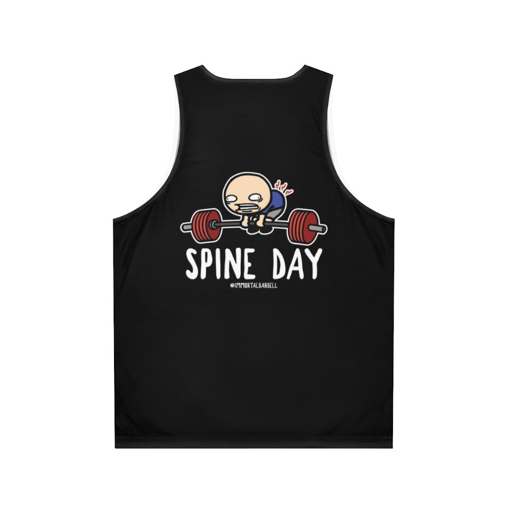 Spine Day Unisex Fitness Tank Top - Back