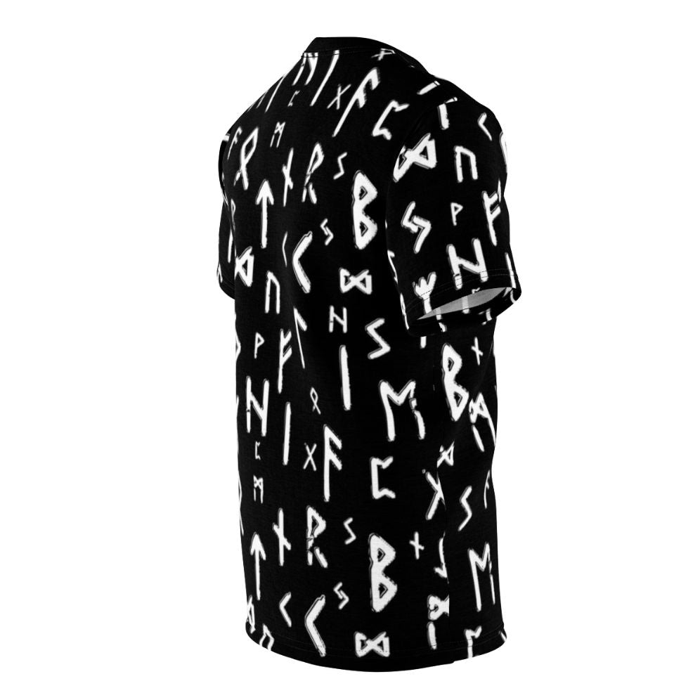 Authentic Elder Futhark Runes Viking Runic Alphabet T-shirt - men right