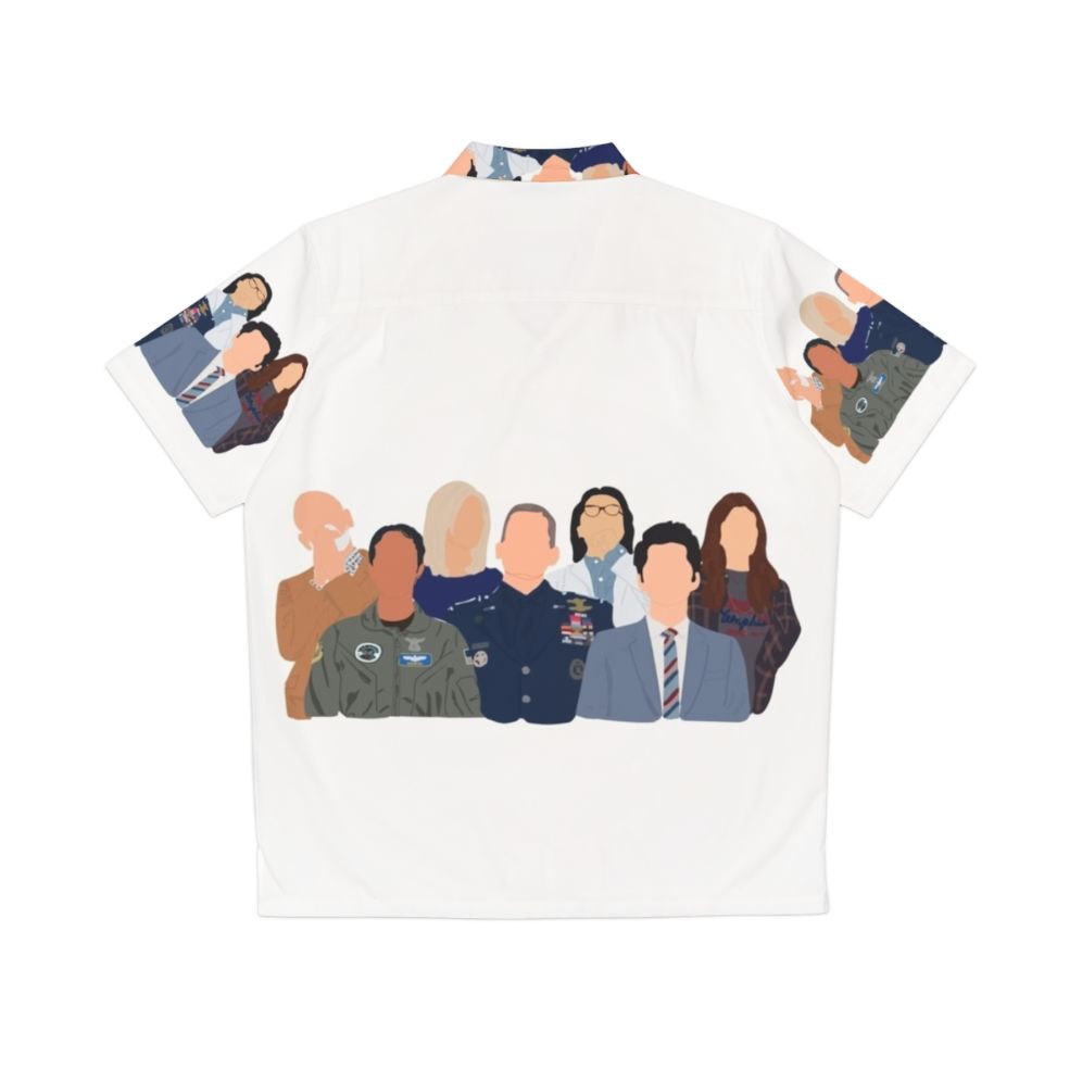 Space Force Hawaiian Shirt with The Office and Netflix Inspired Graphics - Back