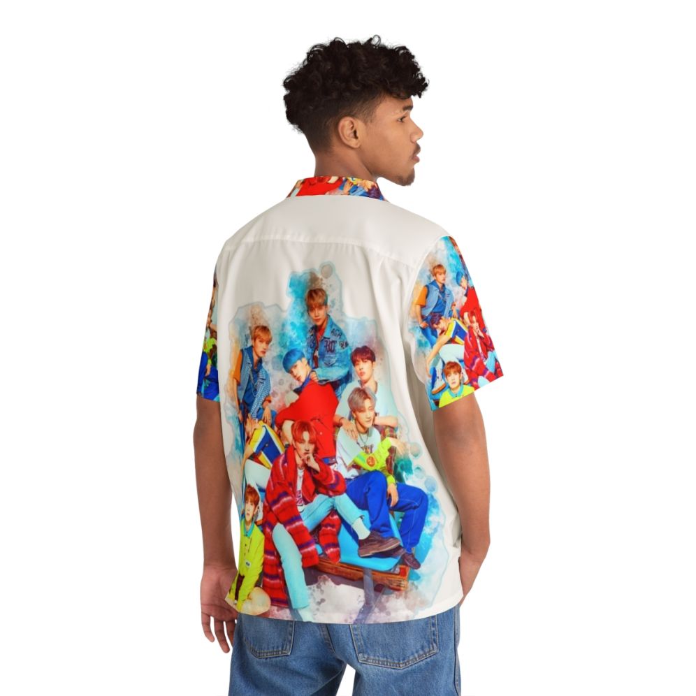 Ateez Hawaiian shirt with vibrant pattern - People Back