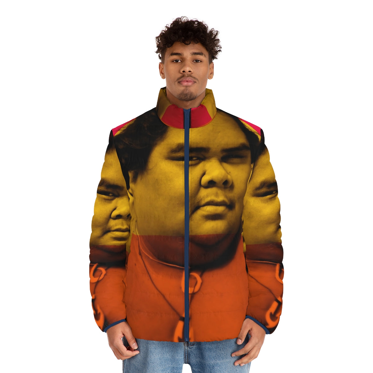 Endless Iz Puffer Jacket featuring the iconic Hawaiian singer Israel Kamakawiwo'ole - men front