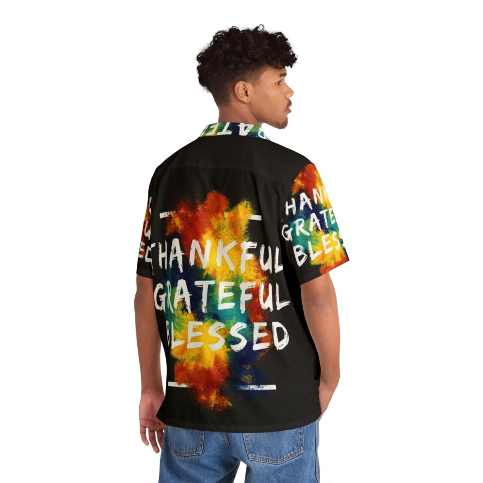 Thankful Grateful Blessed Hawaiian Shirt - People Back