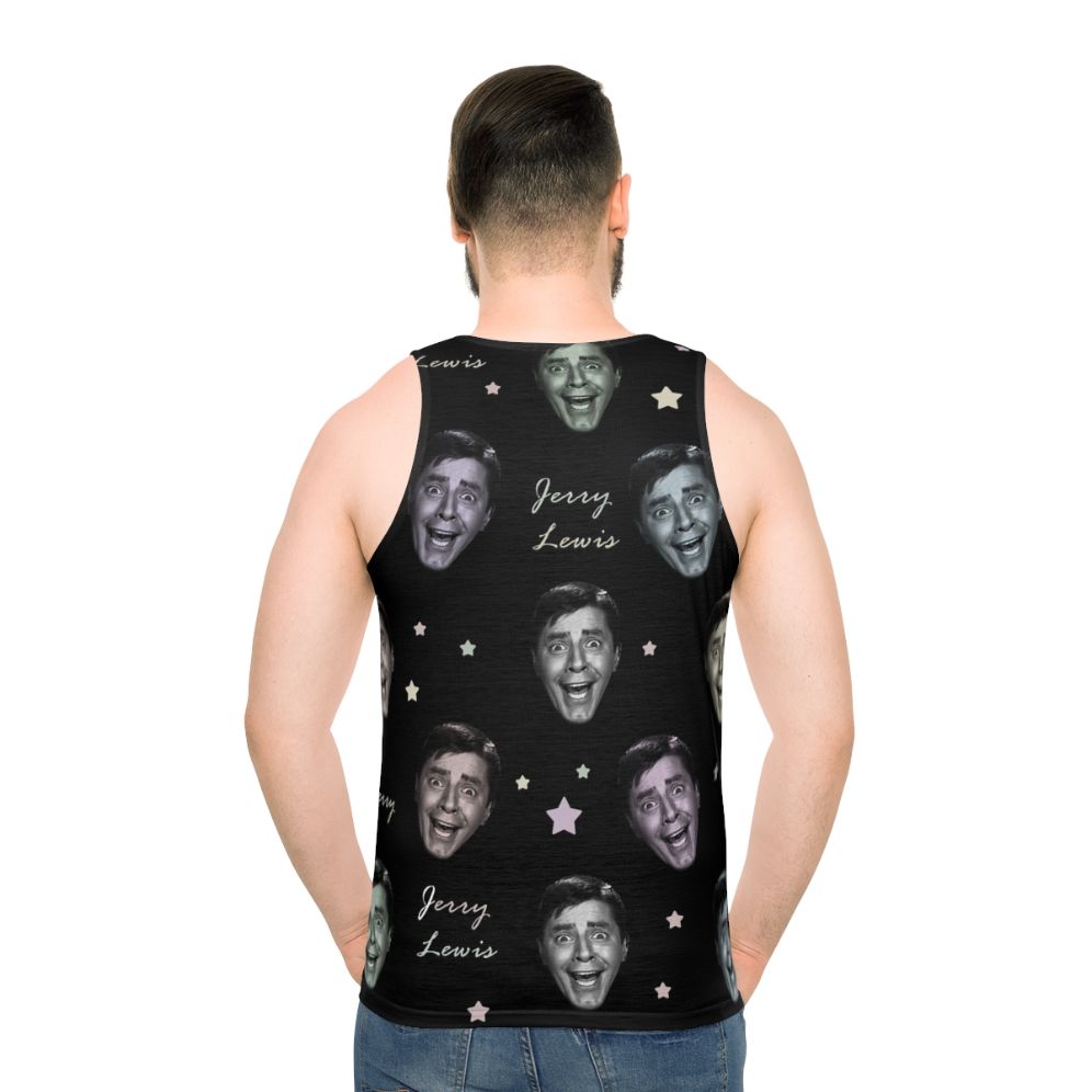 Jerry Lewis Unisex American Flag Tank Top - men back