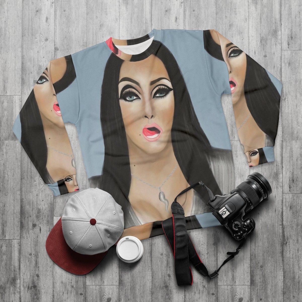 Michelle Visage Drag Race Celebrity Sweatshirt - flat lay