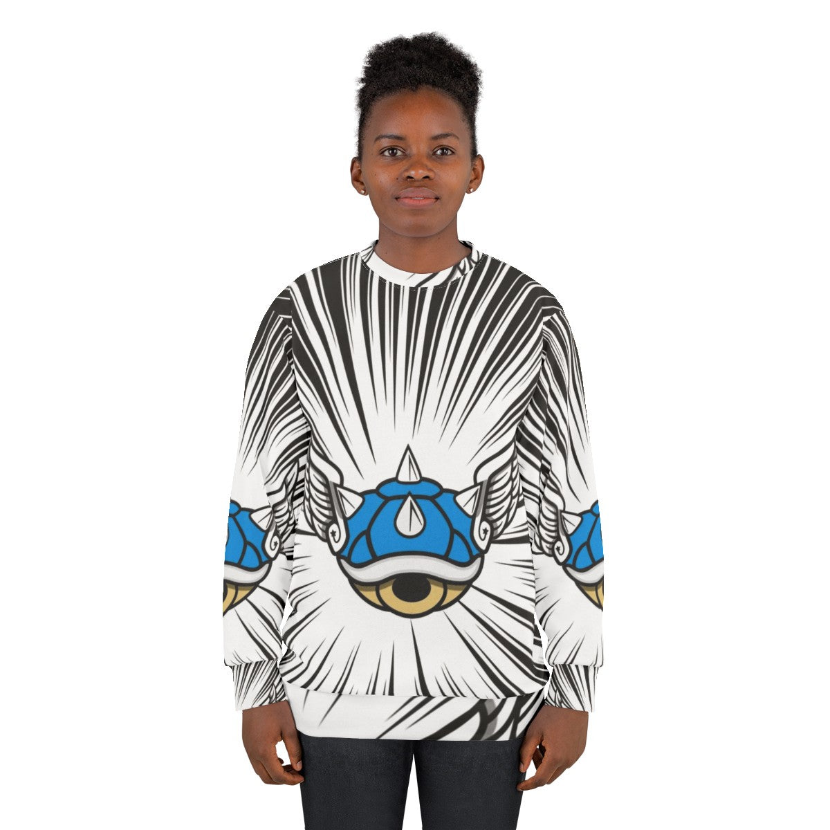 Blue Shell Mario Kart Sweatshirt - women