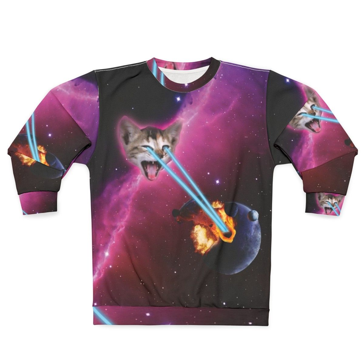 Laser Cat Destroyer of Planets Sweatshirt