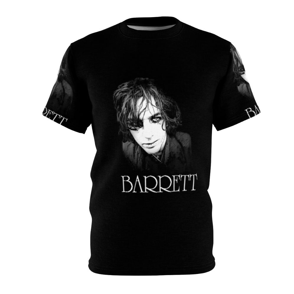 Syd Barrett inspired all-over-print t-shirt featuring psychedelic imagery and rock music references