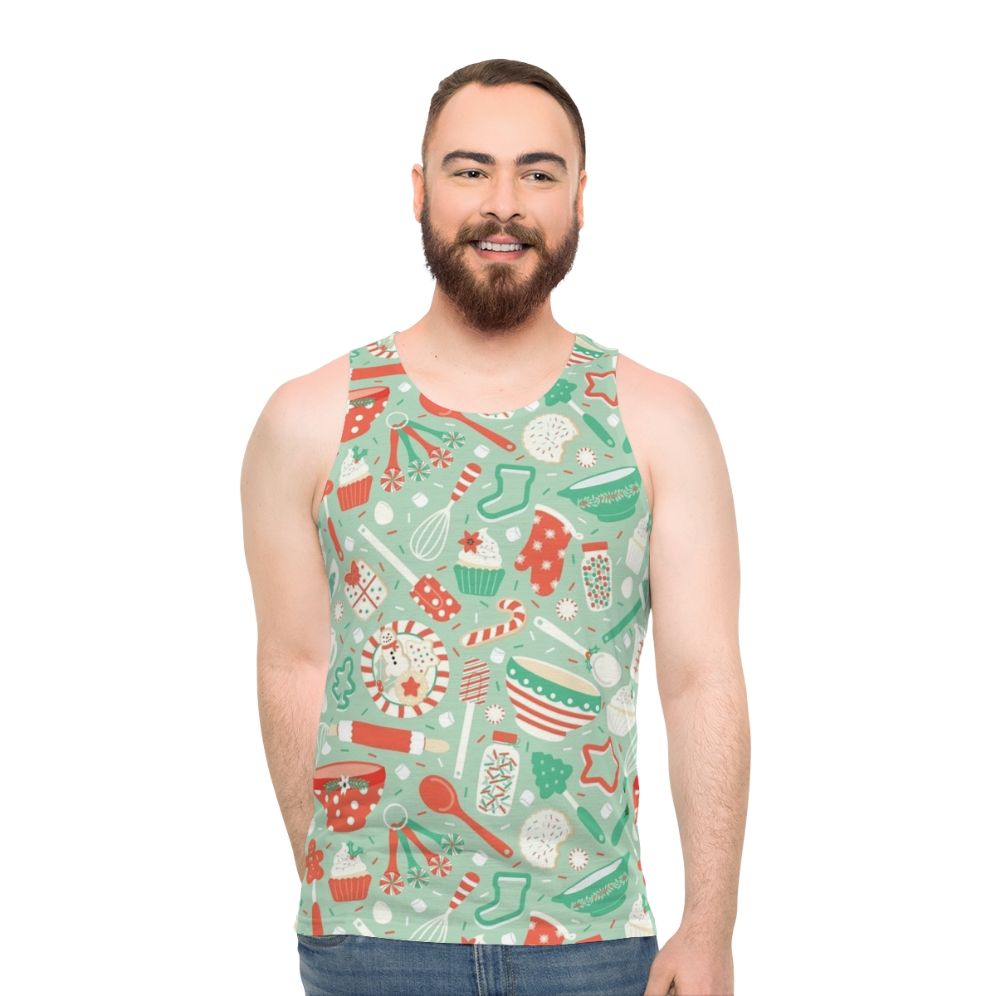 Christmas baking unisex tank top - men