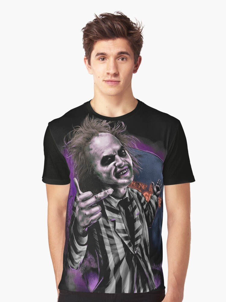 BEETLEJUICE graphic t-shirt with spooky, gothic design - Men