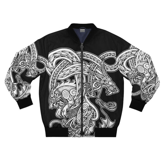 Fenrir and Jormungandr Norse Mythology Bomber Jacket