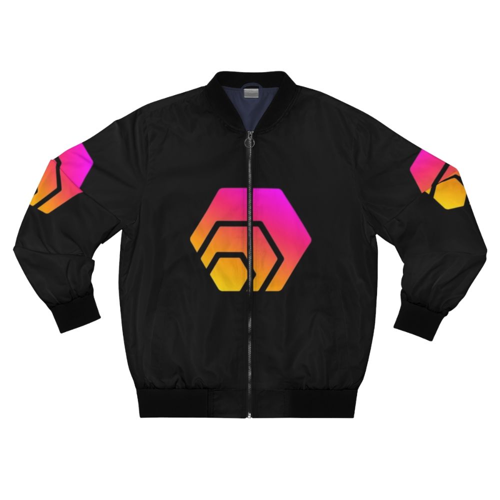 HEX Crypto Blockchain Bomber Jacket with Hexagonal Logo