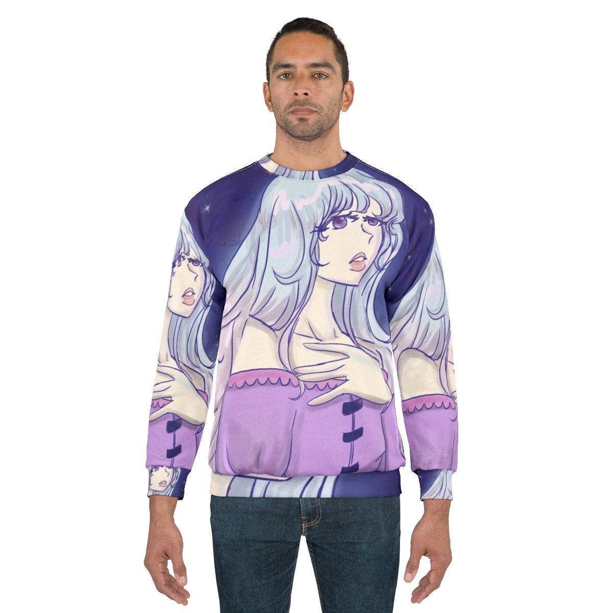 Lady Amalthea Unicorn Sweatshirt featuring the iconic character from The Last Unicorn fantasy film - men