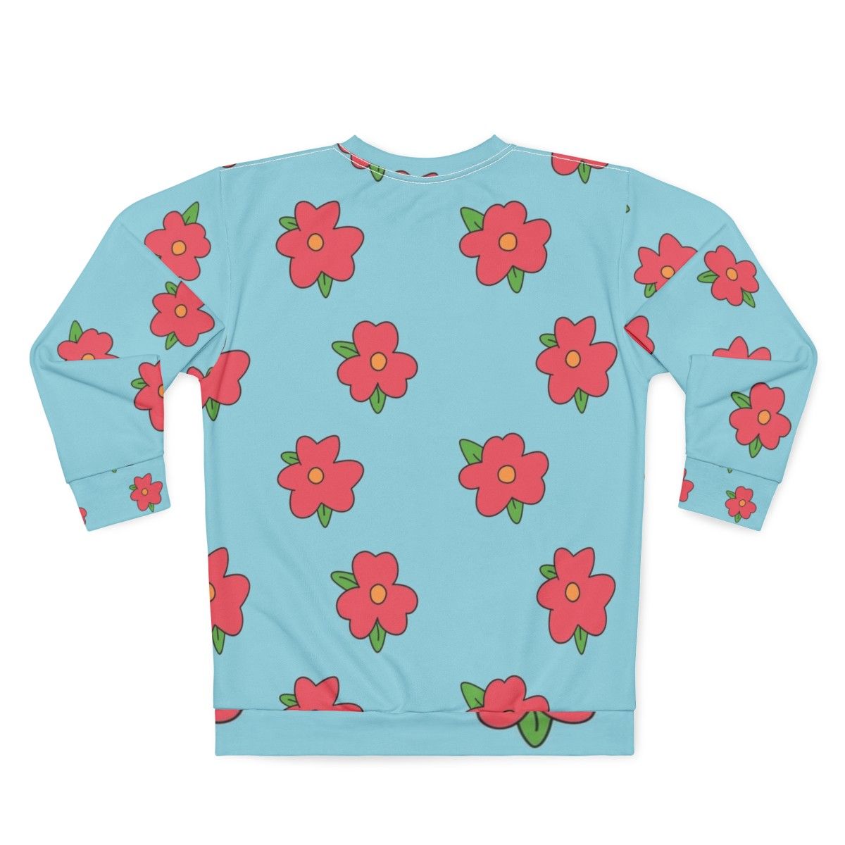 King-Size Homer Simpson Flowers Sweatshirt - Back