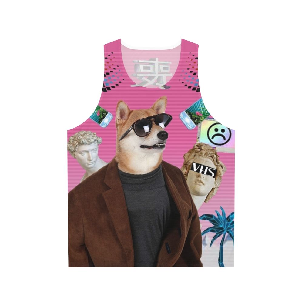 Vaporwave Doge Graphic Unisex Tank Top