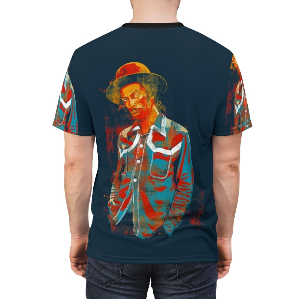 Reggae music-inspired Jamaican Cowboy t-shirt with Gregory Isaacs graphic - men back