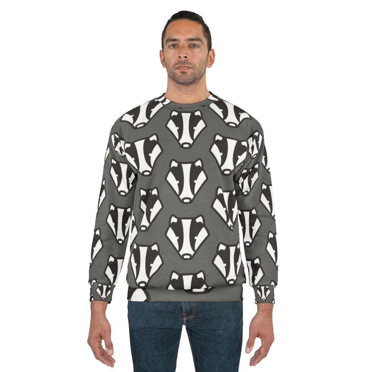 Badger Sweatshirt with Grey and Black Design - men