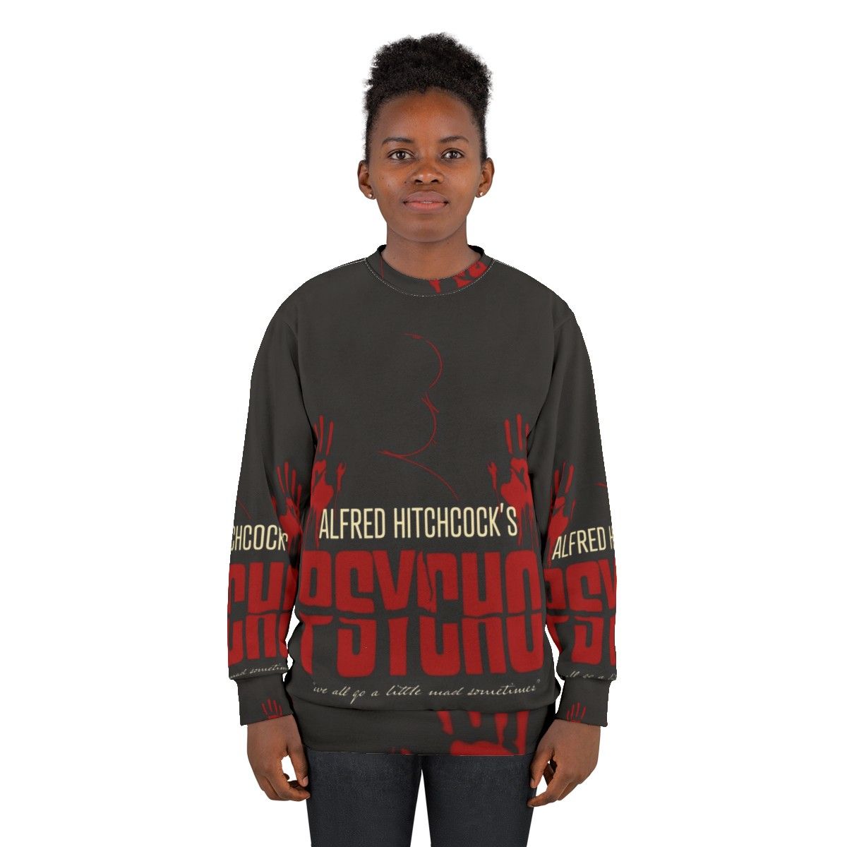 Alfred Hitchcock Psycho Movie Themed Sweatshirt - women