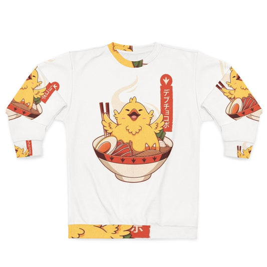 Final Fantasy Chocobo Ramen Sweatshirt, video game apparel, retro gaming merchandise