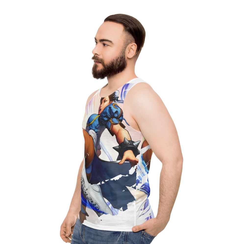 Chun Li Unisex Arcade Game Tank Top - men side