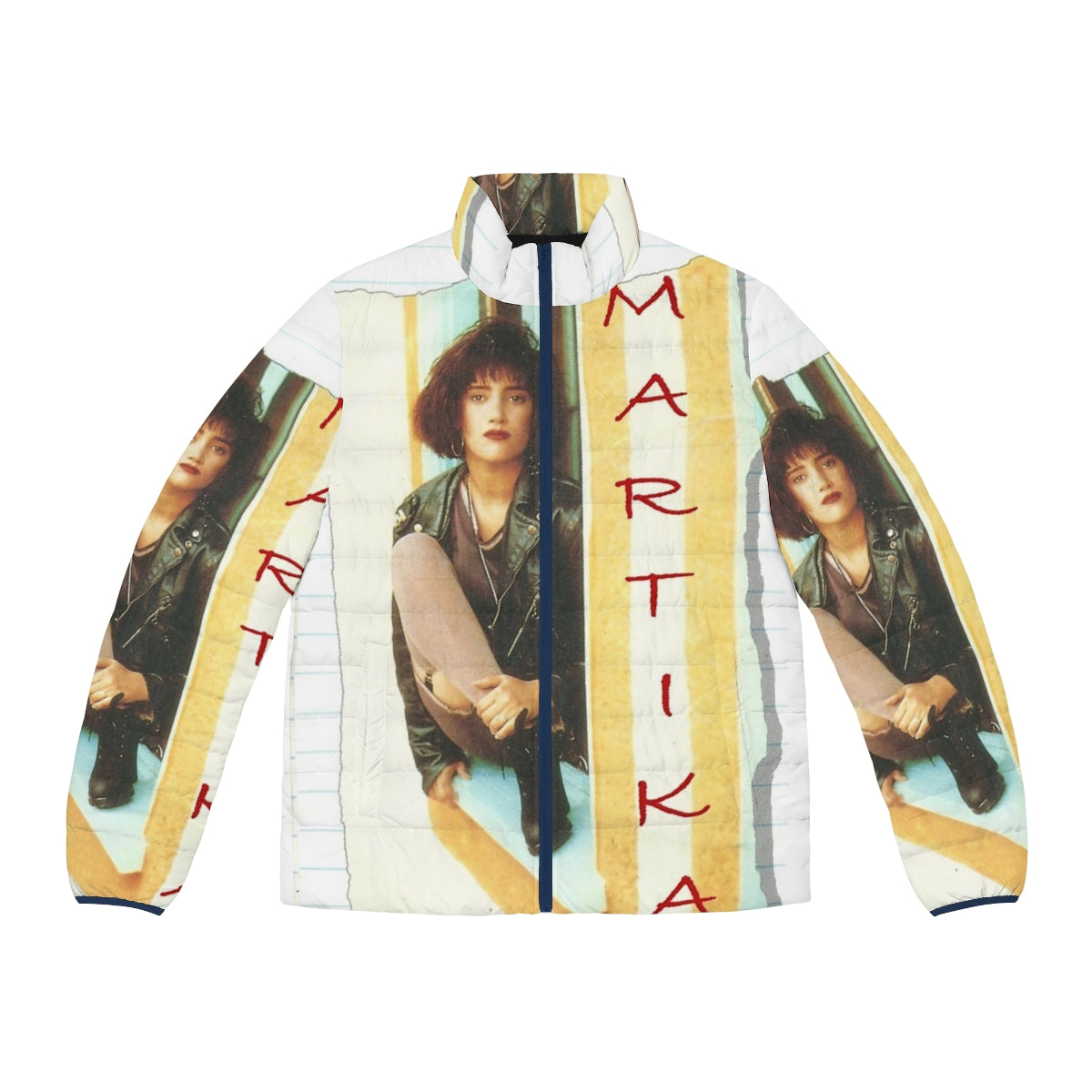 Martika 80s pop icon puffer jacket in a retro, vintage style