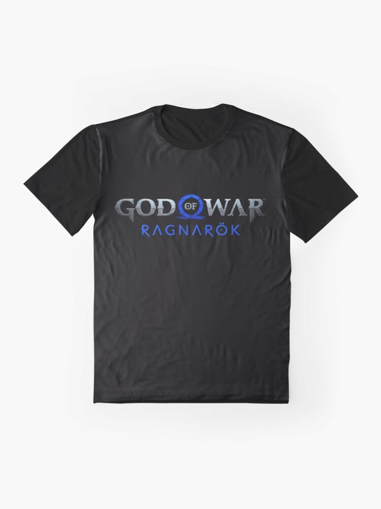 God of War Ragnarok Graphic T-Shirt featuring the iconic God of War Ragnarok logo - Flat lay