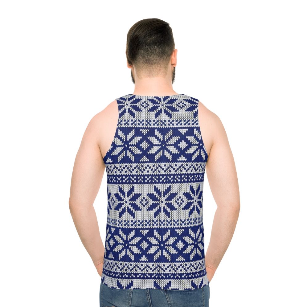 Knitted Christmas tank top - men back