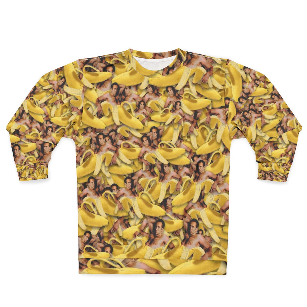 Nicolas Cage Banana Pattern Sweatshirt