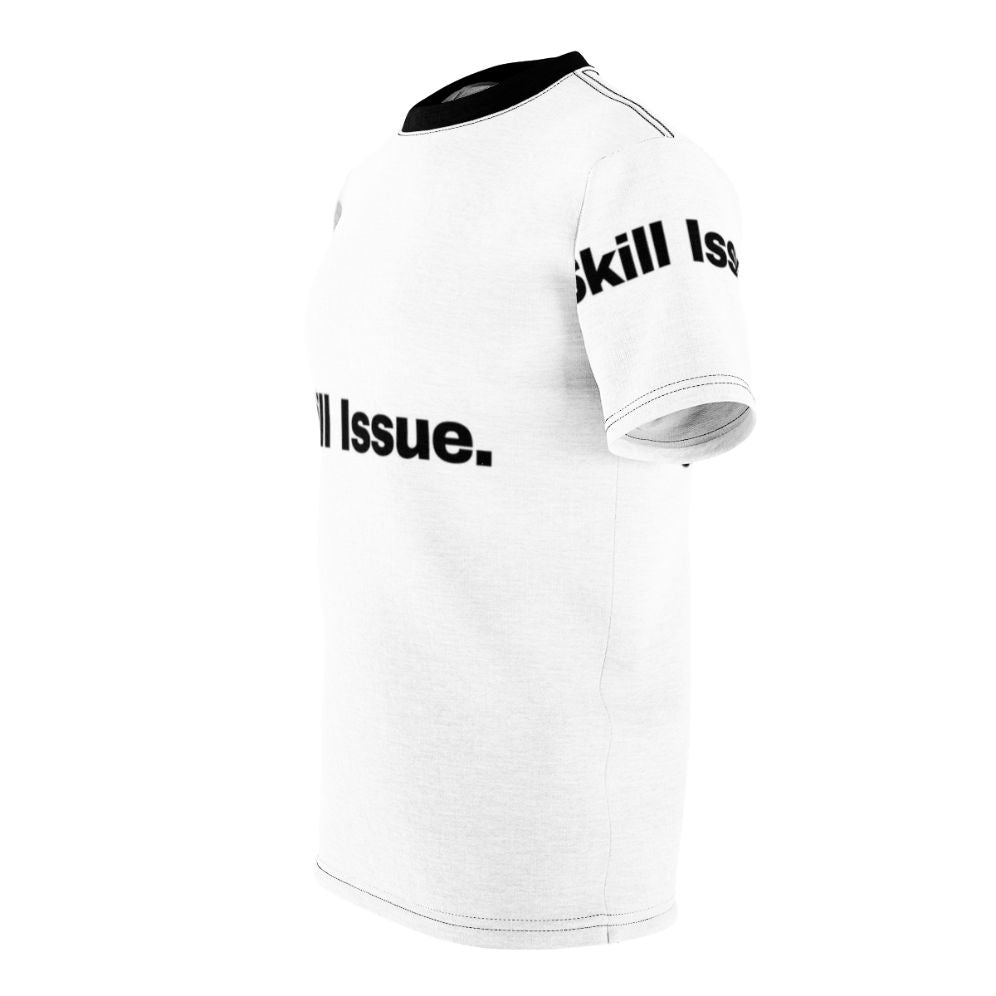 Funny gaming t-shirt for casual gamers with "Skill Issue" text - men left