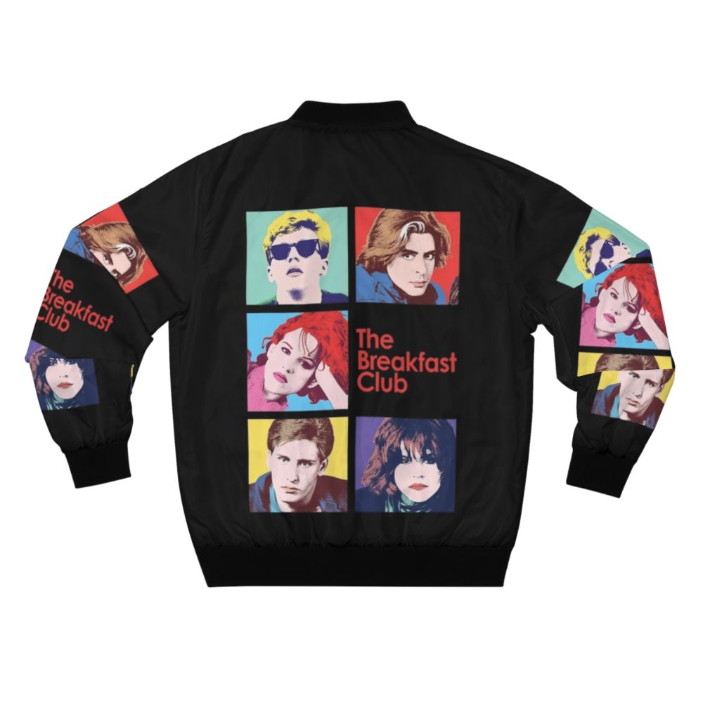 The Breakfast Club inspired 80s bomber jacket with movie quotes and retro graphics - Back