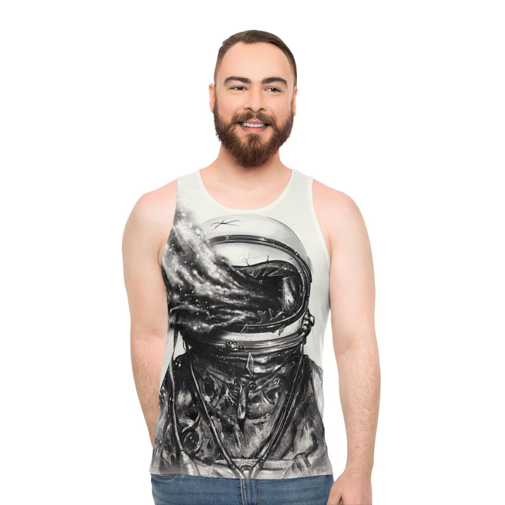 Transposed Unisex Galaxy Print Space Tank Top - men