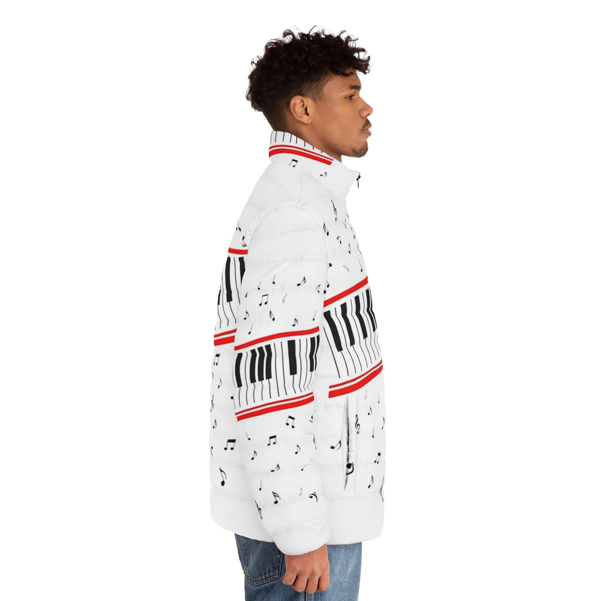 Michael Jackson "Beat It" Piano Puffer Jacket - men side right