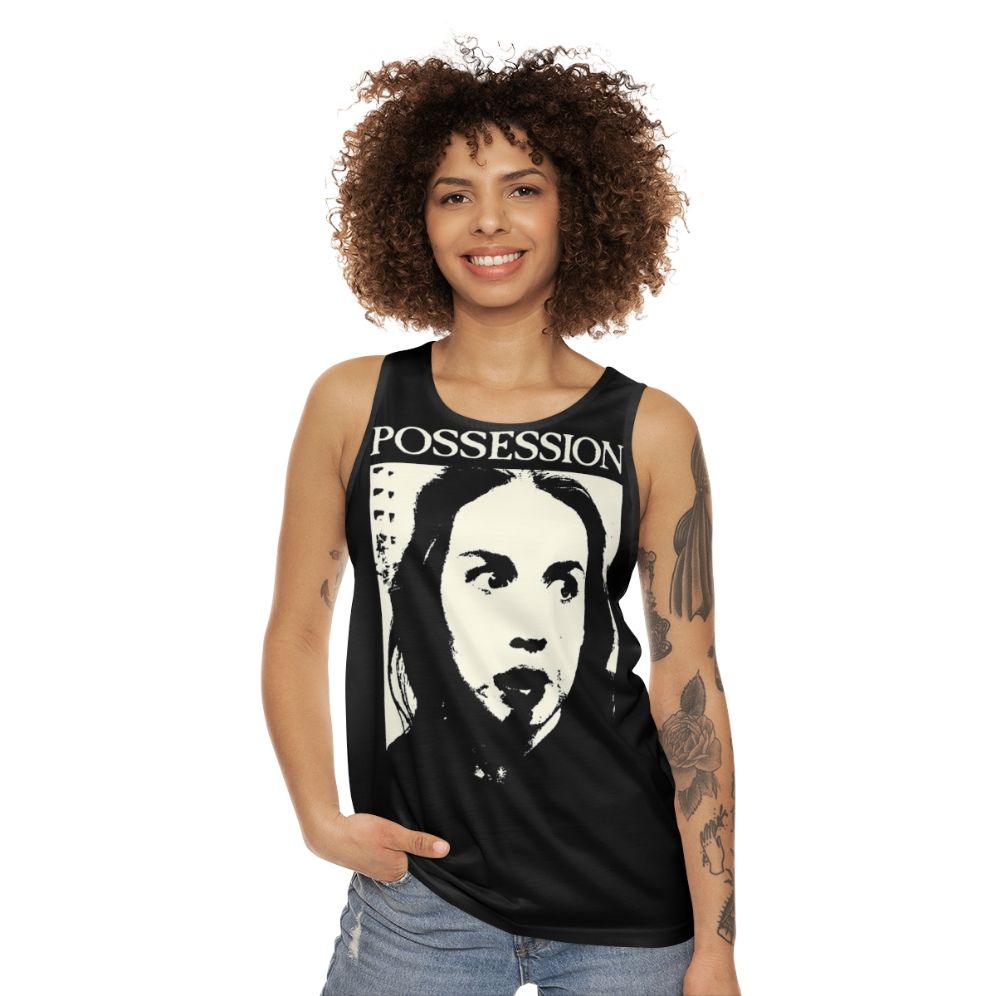 Unisex Possession Minimalist Graphic Tank Top - women