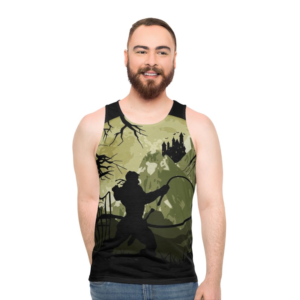 Castlevania inspired video game art unisex tank top - men