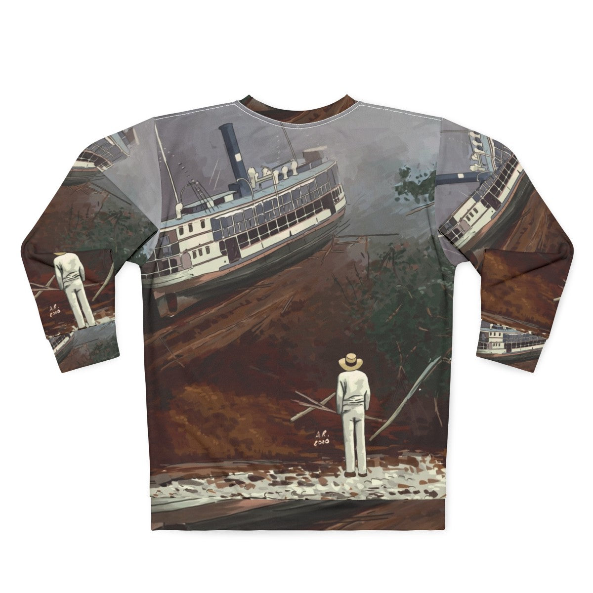 Fitzcarraldo Werner Herzog Classic Movie Illustration Sweatshirt - Back