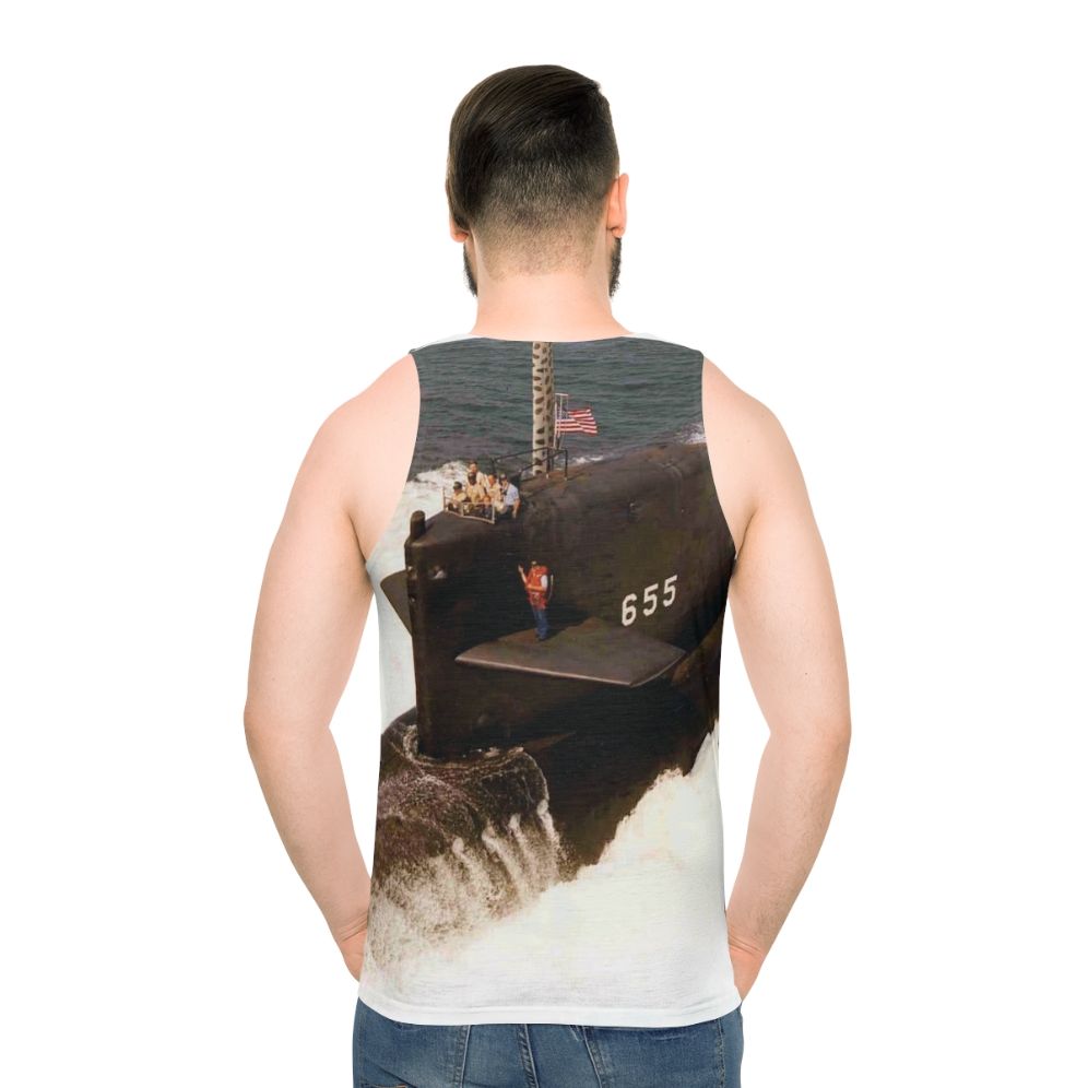 USS Henry L. Stimson SSBN-655 Navy Tank Top - men back