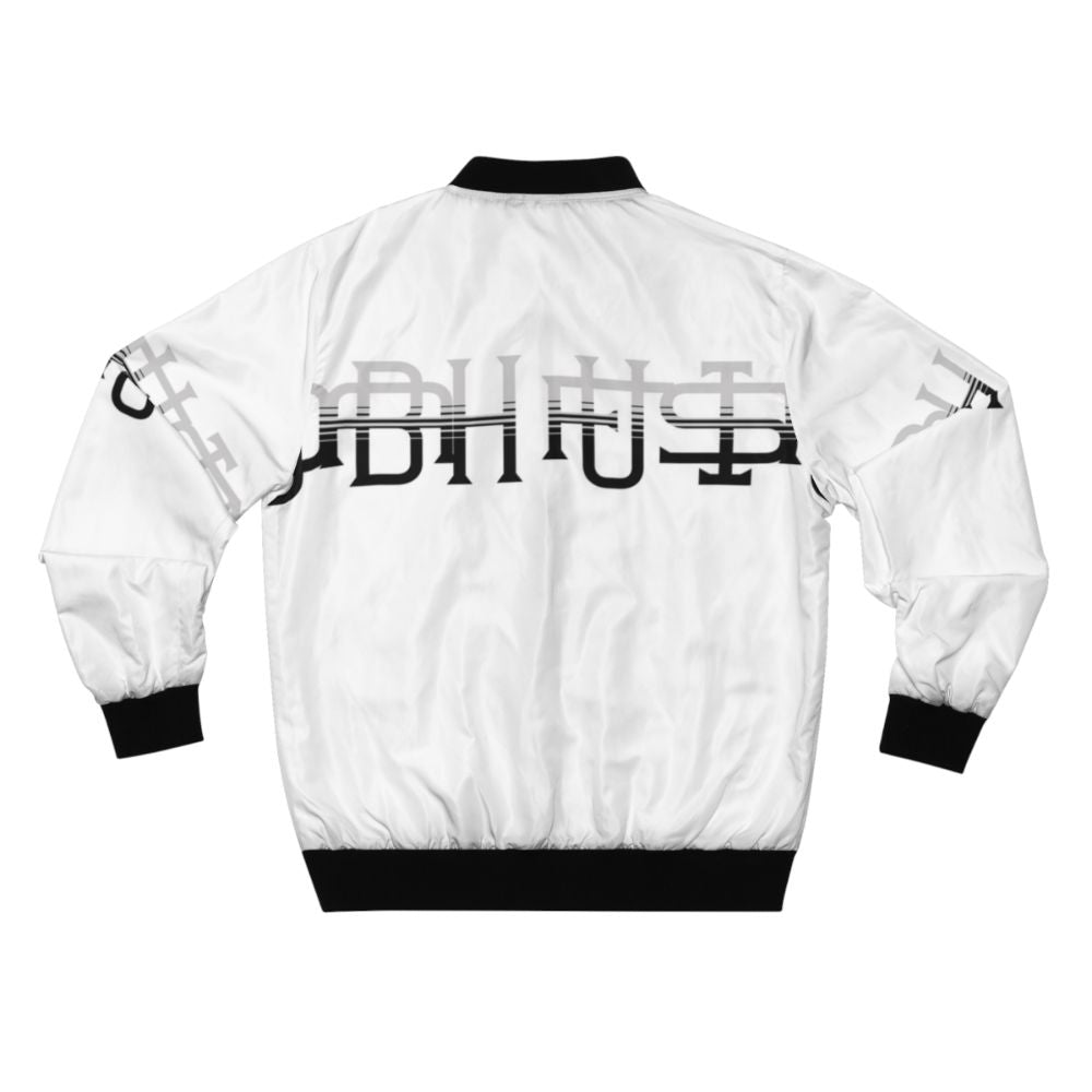 DuBah Fusion bomber jacket with a motivational and artistic design, representing personal expression and individuality. - Back