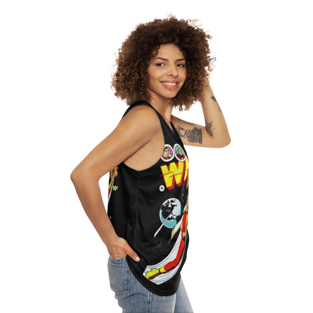 Vintage Golden Age Comic Book Unisex Tank Top - women side