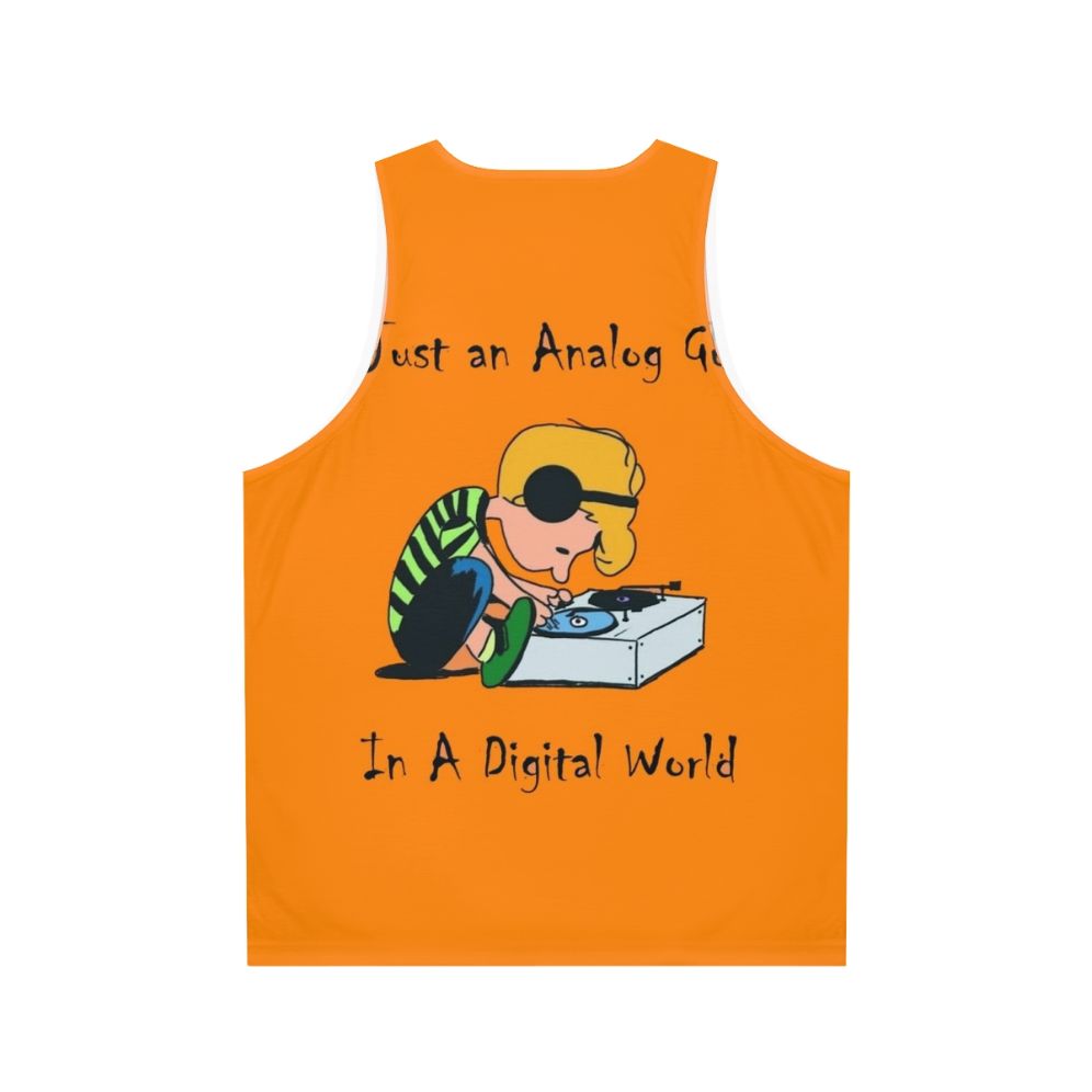 Unisex "An Analog Guy In A Digital World" Tank Top - Back